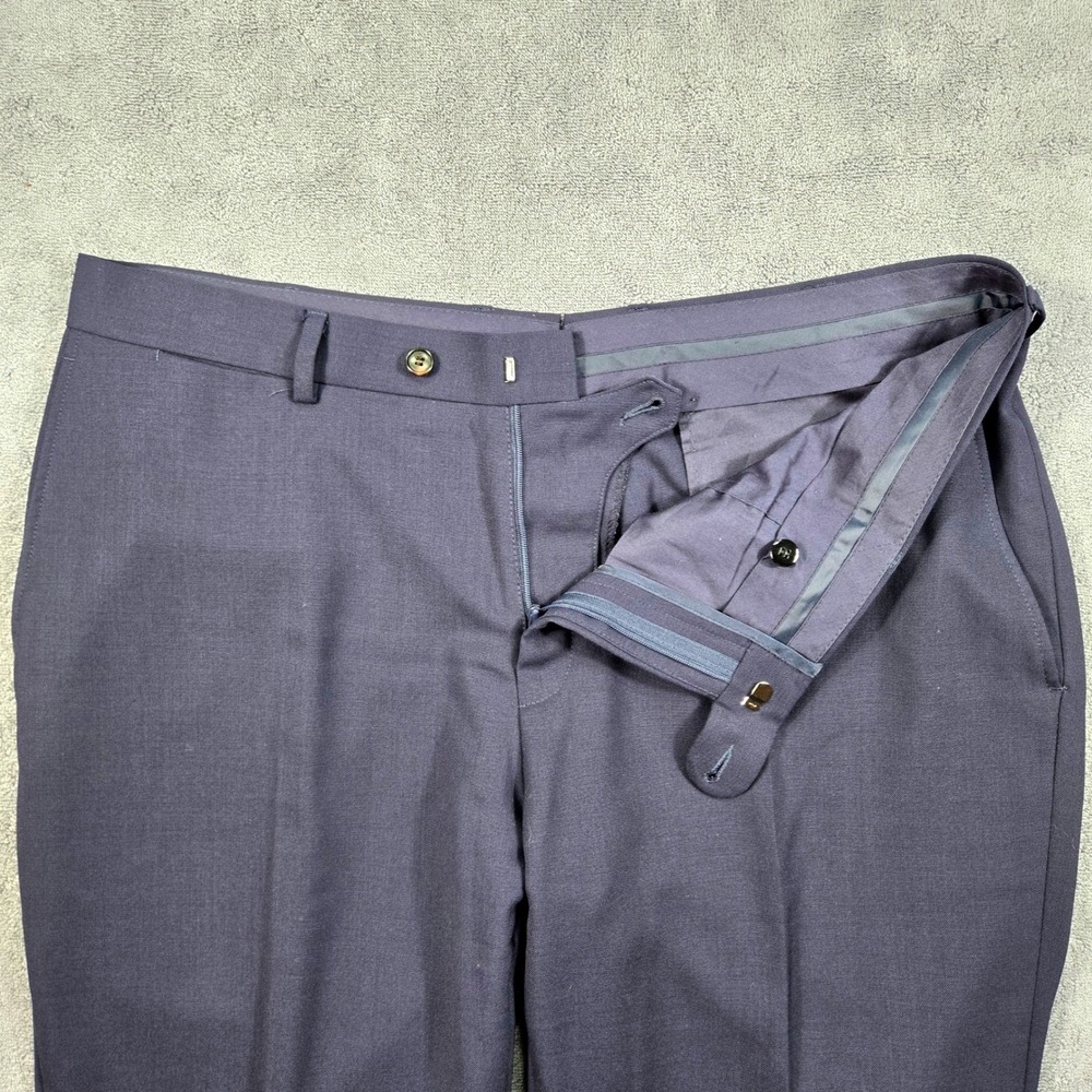Suitsupply Dress Pants Mens 38 Navy Blue Excellent Wool Brescia Int. B4760IE - Picture 9 of 15